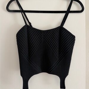 Alo Yoga Denim Knit Garter Tank